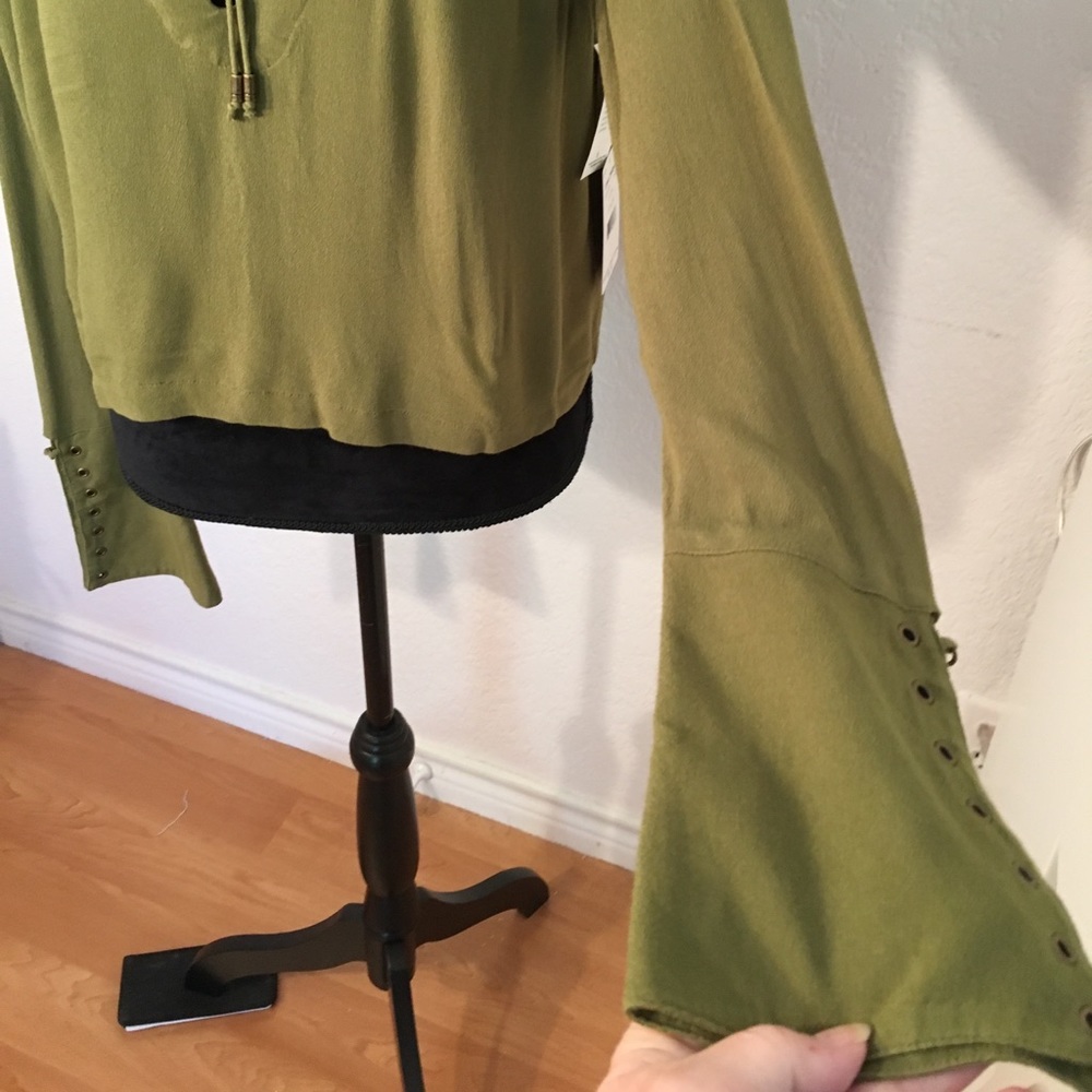 Free People Olive Long Sleeve Shirt - Picture 2 of 8